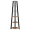 Convenience Concepts Newport 5 Tier Corner Bookshelf, Brown, Black